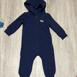 4/$20 Navy Blue Quilted Kids One Piece